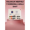 USLUCAN ALIŞVERİŞ Akıllı Saat Bluetooth Kulaklık Hediyeli Bildirim Görme Sesli Görüşme Çoklu Kordon