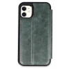 USLUCAN ALIŞVERİŞ Apple iPhone 11 Kılıf Flip Cover - Koyu Yeşil