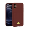 USLUCAN ALIŞVERİŞ Apple iPhone 11 Kılıf Kelvin Kartvizitli Silikon - Bordo