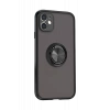 USLUCAN ALIŞVERİŞ Apple iPhone 11 Kılıf Montreal Yüzüklü Silikon Kapak - Siyah