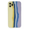 USLUCAN ALIŞVERİŞ Apple iPhone 11 Pro Kılıf Ebruli Lansman Silikon - Sarı-Lila