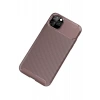 USLUCAN ALIŞVERİŞ Apple iPhone 11 Pro Max Kılıf Auto Focus Karbon Kapak - Kahverengi