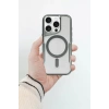 USLUCAN ALIŞVERİŞ Apple iPhone 11 Pro Max Kılıf Boyi Magsafe Silikon Kapak - Derin Mor