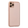 USLUCAN ALIŞVERİŞ Apple iPhone 11 Pro Max Kılıf Coco Deri Silikon Kapak - Pembe
