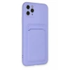 USLUCAN ALIŞVERİŞ Apple iPhone 11 Pro Max Kılıf Kelvin Kartvizitli Silikon - Lila