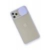 USLUCAN ALIŞVERİŞ Apple iPhone 11 Pro Max Kılıf Palm Buzlu Kamera Sürgülü Silikon - Lila