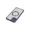 USLUCAN ALIŞVERİŞ Apple iPhone 11 Pro Max Kılıf Prag Magneticsafe Kapak - Derin Mor