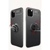 USLUCAN ALIŞVERİŞ Apple iPhone 11 Pro Max Kılıf Range Yüzüklü Silikon - Siyah-Mavi