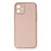 USLUCAN ALIŞVERİŞ Apple iPhone 12 Kılıf Coco Deri Silikon Kapak - Pembe