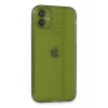 USLUCAN ALIŞVERİŞ Apple iPhone 12 Kılıf Fly Lens Silikon - Yeşil