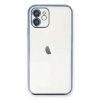 USLUCAN ALIŞVERİŞ Apple iPhone 12 Kılıf Lensli Silikon - Açık Mavi