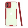 USLUCAN ALIŞVERİŞ Apple iPhone 12 Kılıf Platin Silikon - Kırmızı