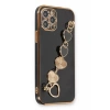 USLUCAN ALIŞVERİŞ Apple iPhone 12 Pro Kılıf Esila Silikon - Siyah