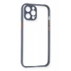 USLUCAN ALIŞVERİŞ Apple iPhone 12 Pro Kılıf Miami Şeffaf Silikon - Gri