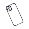 USLUCAN ALIŞVERİŞ Apple iPhone 12 Pro Kılıf Miami Şeffaf Silikon - Lacivert