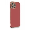 USLUCAN ALIŞVERİŞ Apple iPhone 12 Pro Kılıf Volet Silikon - Kırmızı