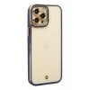 USLUCAN ALIŞVERİŞ Apple iPhone 12 Pro Max Kılıf Liva Lens Silikon - Mavi