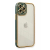 USLUCAN ALIŞVERİŞ Apple iPhone 12 Pro Max Kılıf Liva Lens Silikon - Yeşil