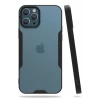 USLUCAN ALIŞVERİŞ Apple iPhone 12 Pro Max Kılıf Platin Silikon - Siyah