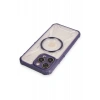 USLUCAN ALIŞVERİŞ Apple iPhone 12 Pro Max Kılıf Prag Magneticsafe Kapak - Derin Mor