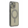USLUCAN ALIŞVERİŞ Apple iPhone 13 Kılıf Joke Simli Magneticsafe Kılıf - Gri