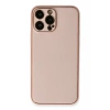 USLUCAN ALIŞVERİŞ Apple iPhone 13 Pro Kılıf Coco Deri Silikon Kapak - Pembe