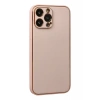 USLUCAN ALIŞVERİŞ Apple iPhone 13 Pro Kılıf Coco Deri Silikon Kapak - Pudra
