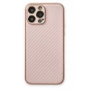 USLUCAN ALIŞVERİŞ Apple iPhone 13 Pro Max Kılıf Coco Karbon Silikon - Pembe