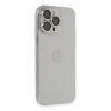 USLUCAN ALIŞVERİŞ Apple iPhone 13 Pro Max Kılıf Luko Lens Silikon - Gümüş