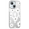 USLUCAN ALIŞVERİŞ Apple iPhone 14 Floral Magsafe Kapak - Beyaz