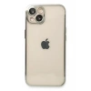 USLUCAN ALIŞVERİŞ Apple iPhone 14 Kılıf Lensli Silikon - Gümüş