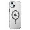 USLUCAN ALIŞVERİŞ Apple iPhone 14 Move Taşlı Magsafe Kapak - Siyah