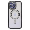 USLUCAN ALIŞVERİŞ Apple iPhone 14 Pro Kılıf Joke Simli Magneticsafe Kılıf - Siyah