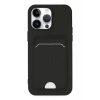 USLUCAN ALIŞVERİŞ Apple iPhone 14 Pro Kılıf Kelvin Kartvizitli Silikon - Siyah