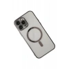 USLUCAN ALIŞVERİŞ Apple iPhone 14 Pro Kılıf Magneticsafe Lazer Silikon - Siyah