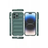 USLUCAN ALIŞVERİŞ Apple iPhone 14 Pro Kılıf Optimum Silikon - Koyu Yeşil