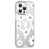 USLUCAN ALIŞVERİŞ Apple iPhone 14 Pro Max Floral Magsafe Kapak - Beyaz