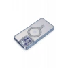 USLUCAN ALIŞVERİŞ Apple iPhone 14 Pro Max Kılıf Joke Simli Magneticsafe Kılıf - Mavi