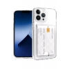 USLUCAN ALIŞVERİŞ Apple iPhone 14 Pro Max Kılıf Kart Şeffaf Silikon - Şeffaf