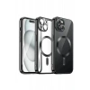 USLUCAN ALIŞVERİŞ Apple iPhone 15 Kılıf Kross Magneticsafe Kapak - Siyah