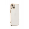 USLUCAN ALIŞVERİŞ Apple iPhone 15 Kılıf Volet Silikon - Beyaz