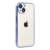 USLUCAN ALIŞVERİŞ Apple iPhone 15 Lensli Silikon - Açık Mavi