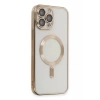 USLUCAN ALIŞVERİŞ Apple iPhone 15 Pro Kılıf Kross Magneticsafe Kapak - Gold
