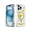 USLUCAN ALIŞVERİŞ Apple iPhone 15 Pro Max Kılıf Daisy Simli Magsafe Kapak - Gold