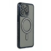 USLUCAN ALIŞVERİŞ Apple iPhone 15 Pro Max Kılıf Joke Simli Magneticsafe Kılıf - Lacivert