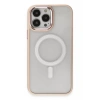 USLUCAN ALIŞVERİŞ Apple iPhone 15 Pro Max Kılıf Room Magneticsafe Silikon - Pudra