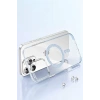 USLUCAN ALIŞVERİŞ Apple iPhone 15 Pro Move Taşlı Magsafe Kapak - Mavi