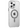 USLUCAN ALIŞVERİŞ Apple iPhone 15 Pro Move Taşlı Magsafe Kapak - Siyah