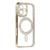 USLUCAN ALIŞVERİŞ Apple iPhone 16 Kılıf Joke Simli Magneticsafe Kılıf - Gold