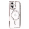 USLUCAN ALIŞVERİŞ Apple iPhone 16 Kılıf Joke Simli Magneticsafe Kılıf - Pembe
